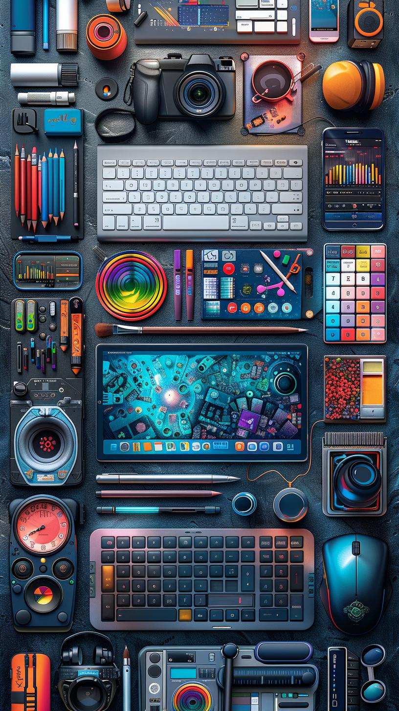 solowun_A_tall_format_image_representing_design_tools_icons_of__313cd0cc-b470-4a8c-823f-638511d449b7